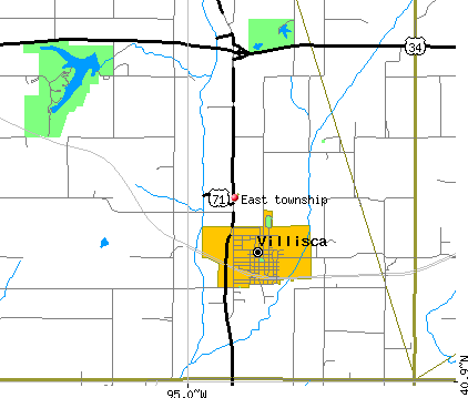 East township, IA map