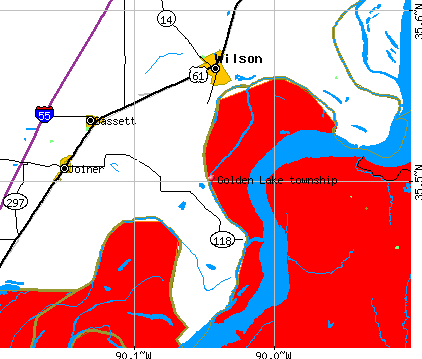 Golden Lake township, AR map