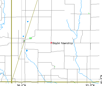 Doyle township, IA map