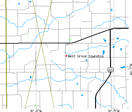 West Grove township, IA map