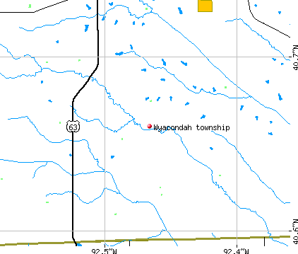 Wyacondah township, IA map