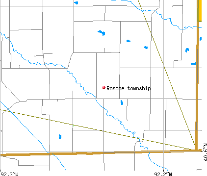 Roscoe township, IA map