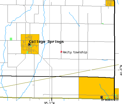 Amity township, IA map