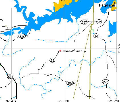 Davis township, AR map