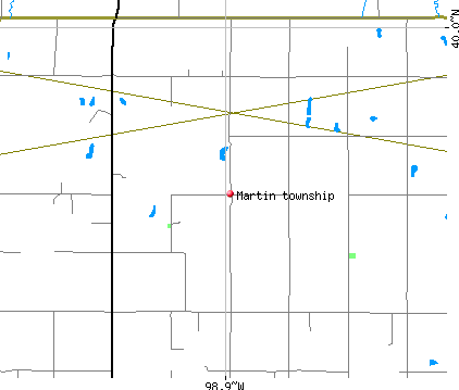 Martin township, KS map