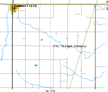 St. Bridget township, KS map