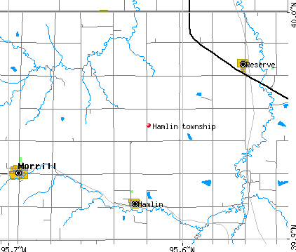 Hamlin township, KS map