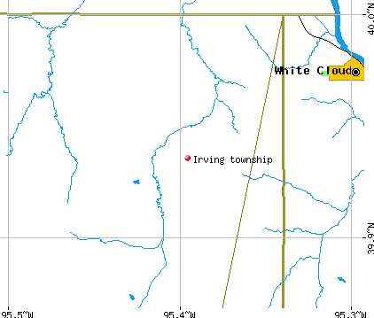 Irving township, KS map