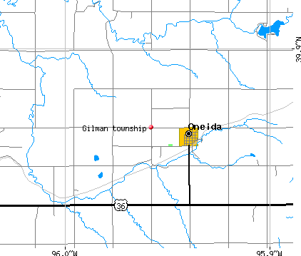 Gilman township, KS map