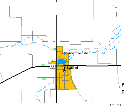 Atwood township, KS map