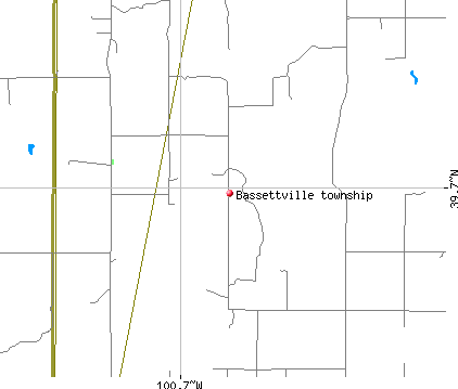 Bassettville township, KS map