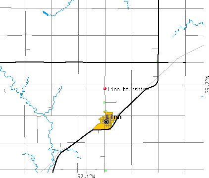 Linn township, KS map