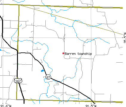 Barren township, AR map