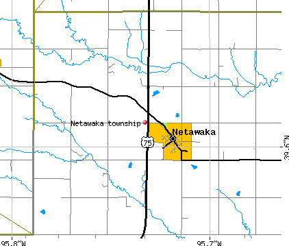 Netawaka township, KS map