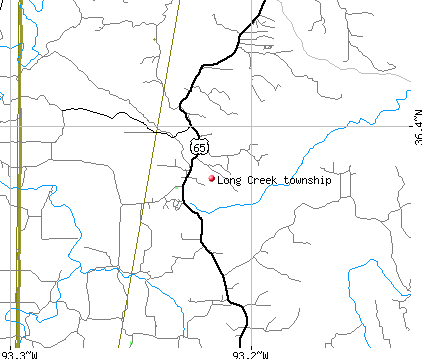 Long Creek township, AR map