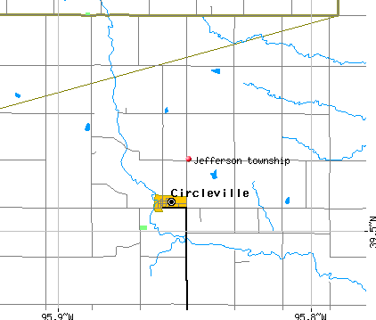 Jefferson township, KS map