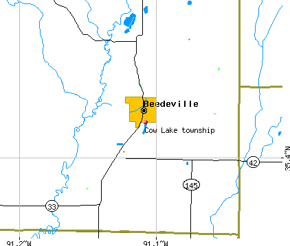 Cow Lake township, AR map
