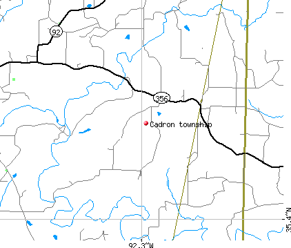 Cadron township, AR map