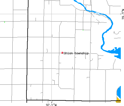 Union township, KS map