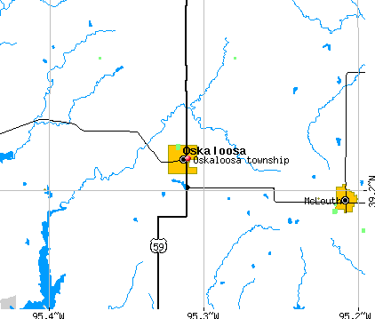 Oskaloosa township, KS map