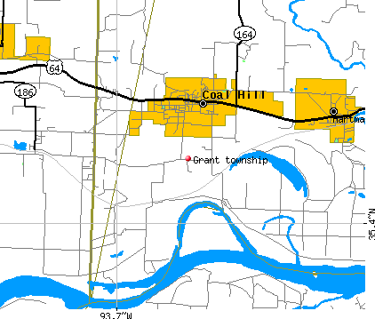 Grant township, AR map