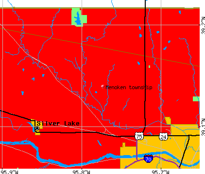 Menoken township, KS map