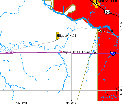 Maple Hill township, KS map