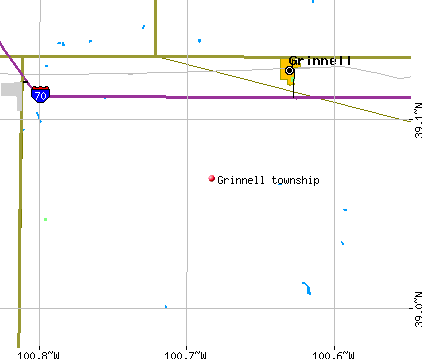 Grinnell township, KS map