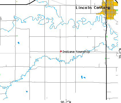Indiana township, KS map
