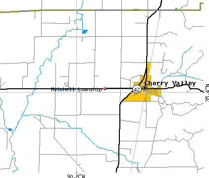 Mitchell township, AR map