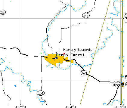 Hickory township, AR map