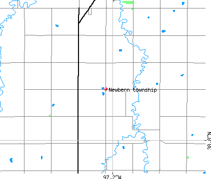 Newbern township, KS map