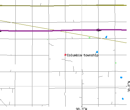Columbia township, KS map