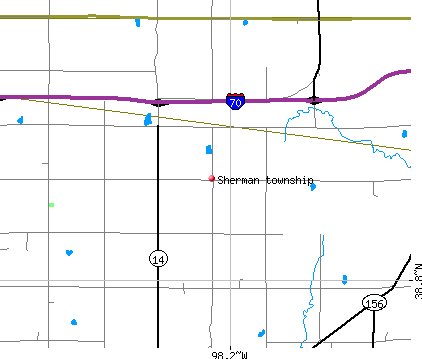 Sherman township, KS map
