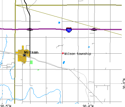 Wilson township, KS map