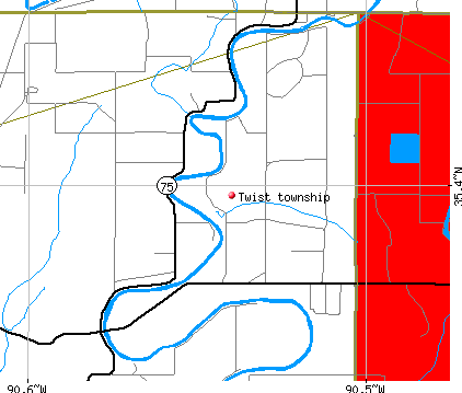 Twist township, AR map