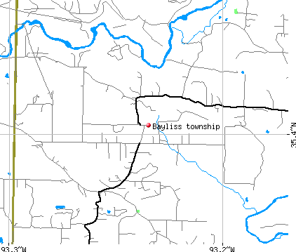 Bayliss township, AR map
