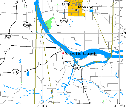 Roseville township, AR map