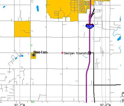 Smolan township, KS map