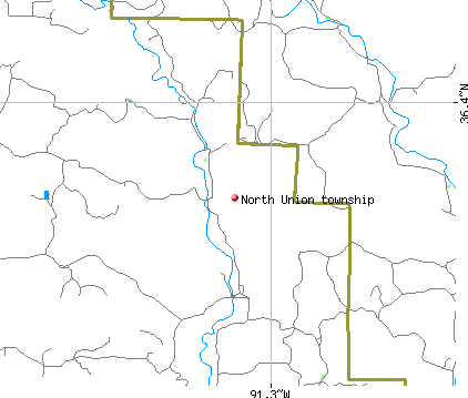 North Union township, AR map