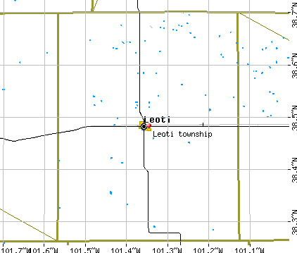 Leoti township, KS map