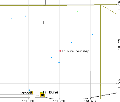 Tribune township, KS map