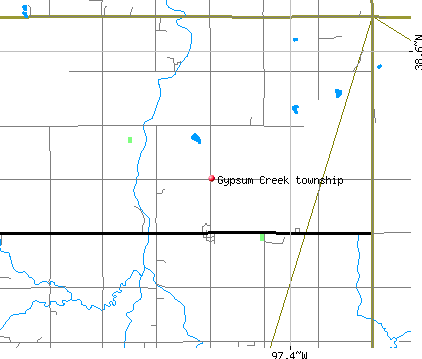 Gypsum Creek township, KS map