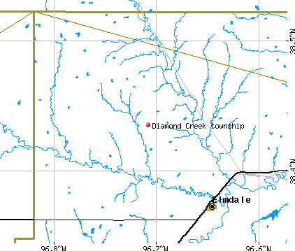Diamond Creek township, KS map