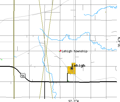 Lehigh township, KS map