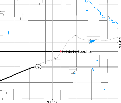 Mitchell township, KS map