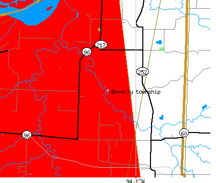 Beverly township, AR map