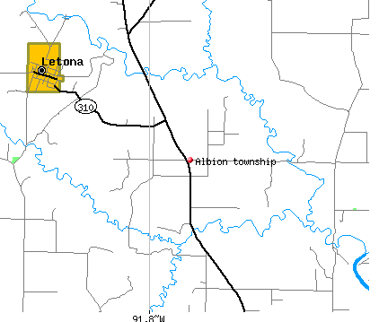 Albion township, AR map