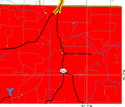 Benton township, AR map