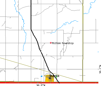 Milton township, KS map